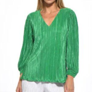 Gale Top Green Plisse - Julian Chang